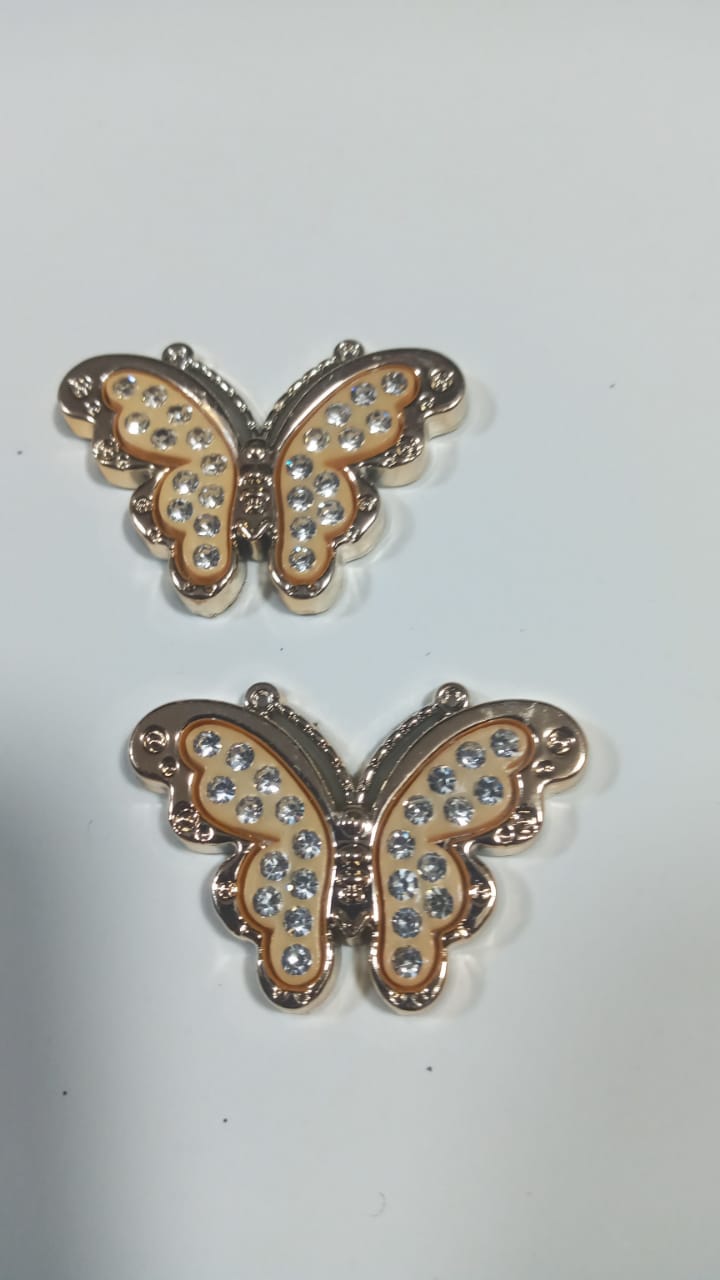 mariposa aplicativo plastico dorado