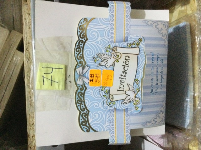 TARJETA BAUTIZO Ib341