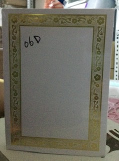 Tarjeta interior bordes de flores dorado INT06D