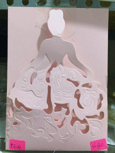 TARJETA QUINCEAÑERA CALADO ROSADO LIMA T54