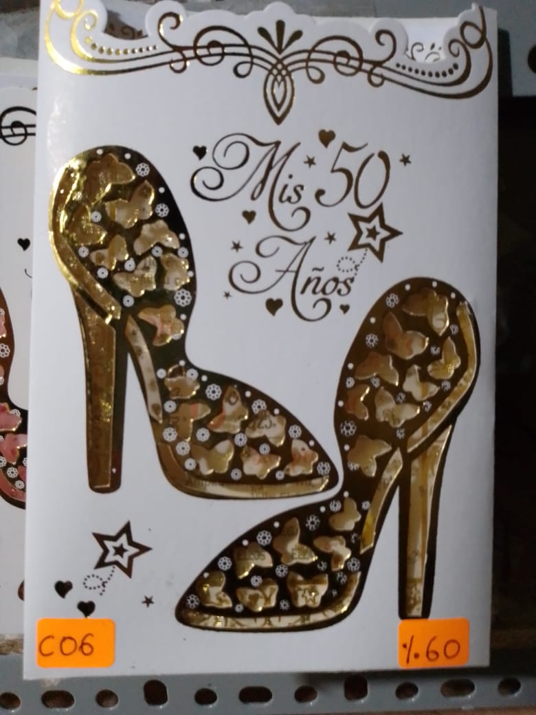 TARJETA MI 50 AÑOS TACO C06