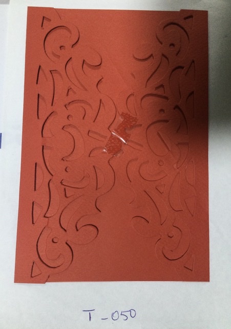 TARJETA CALADO BORDES ONDAS FOLCKOTE T050