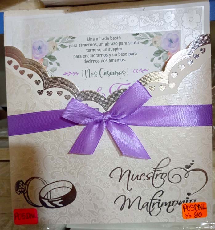 TARJETA NUESTRO MATRIMONIO SOLO ANILLOS P05DNLP