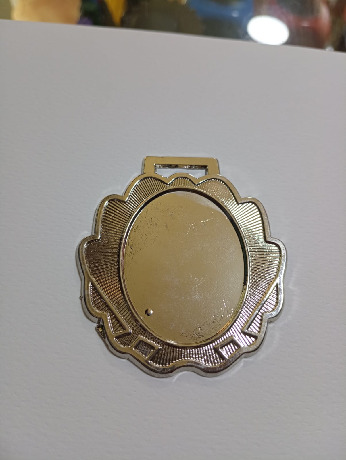  MEDALLAS PLATEADA FORMA DE FLOR PR924C