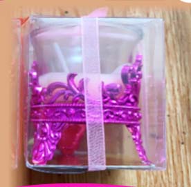 VELA VASO CHICO FUCSIA