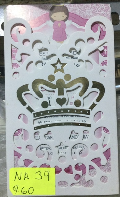 TARJETA Corona dorado 