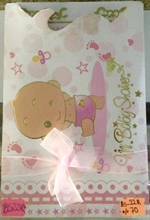 TARJETA baby shower bebe solo rosado BS22R