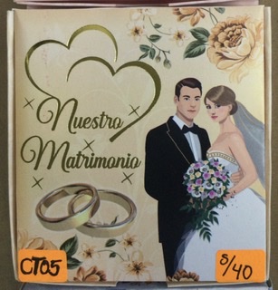 Caja de torta nuestro matrimonio CT05