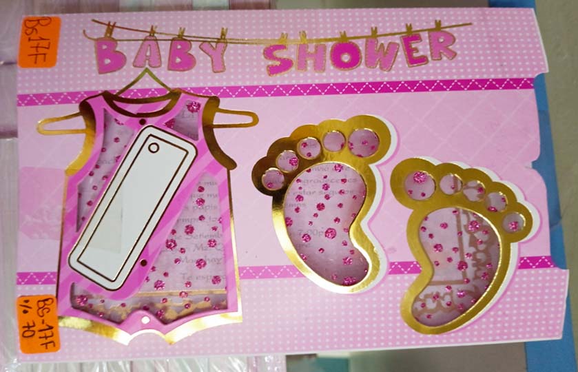 TARJETA BABY SHOWER ROSADO BS17F